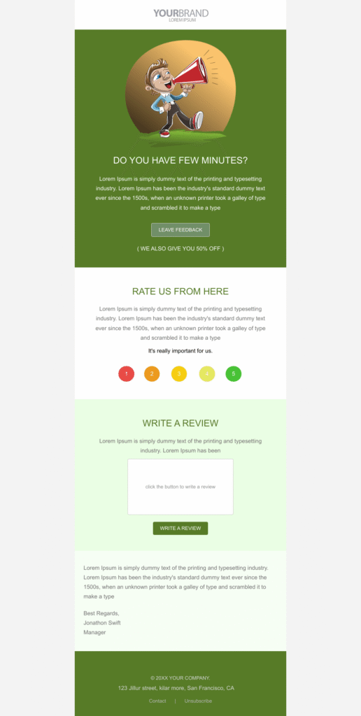 Customers Feedback Request