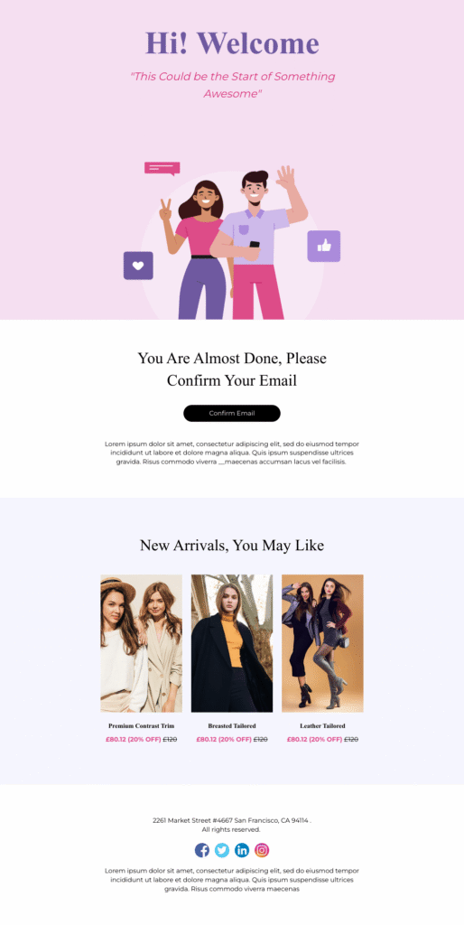 Welcome Email for New Subscriber