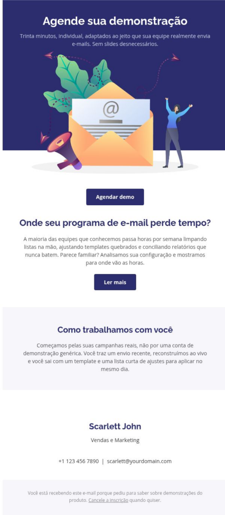 Agende uma demonstração