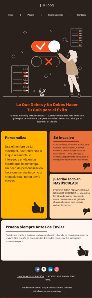 Qué hacer y qué no hacer