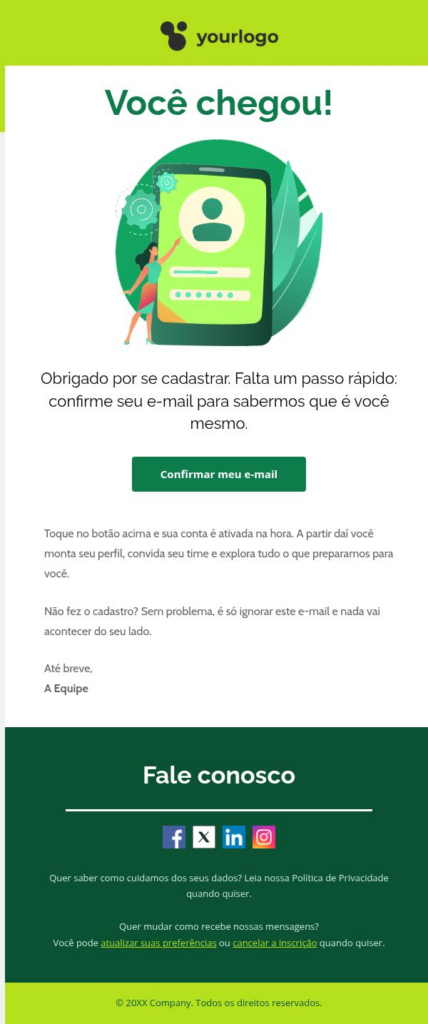 Verificação genérica de conta digital