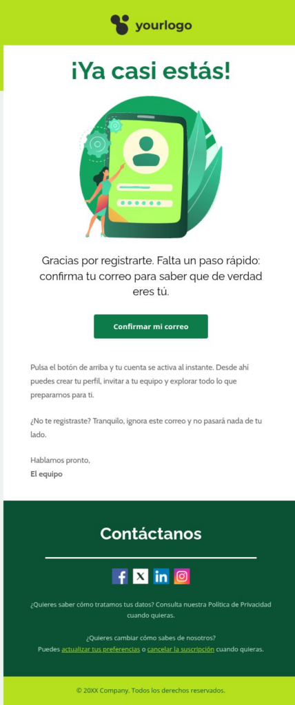 Verificación genérica de cuenta digital