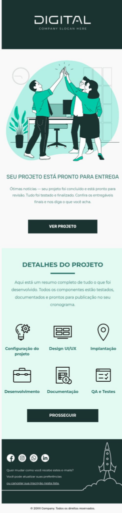 Detalhes da entrega do projeto