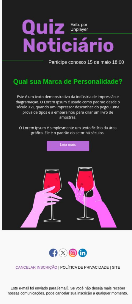 Boletim de quiz